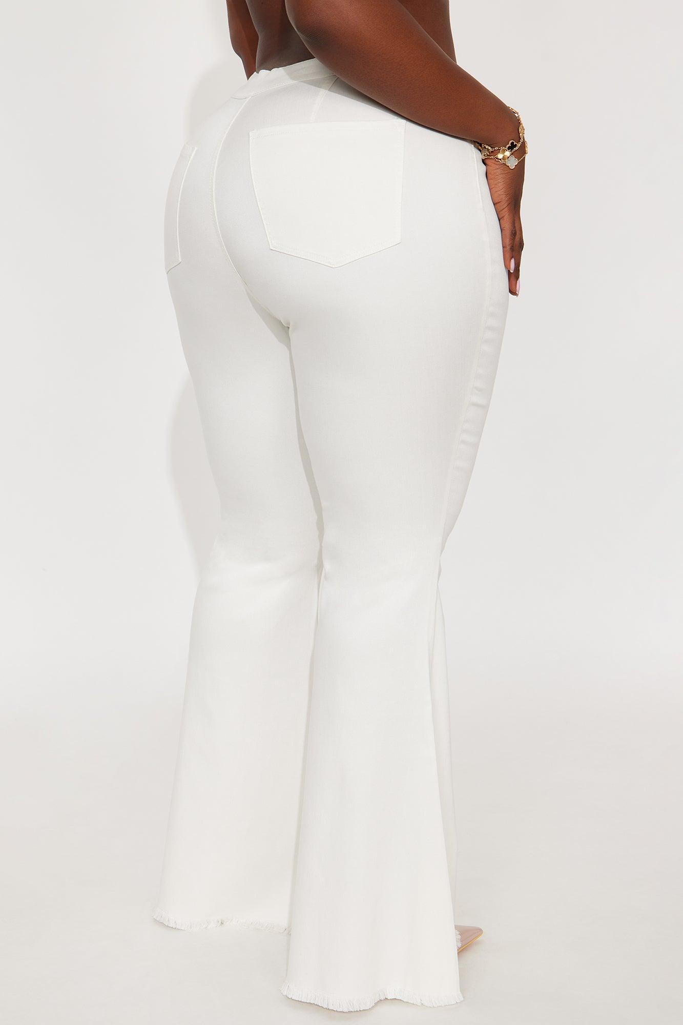 Secret Revealed Low Rise Flare Jeans - Cream Female Product Image