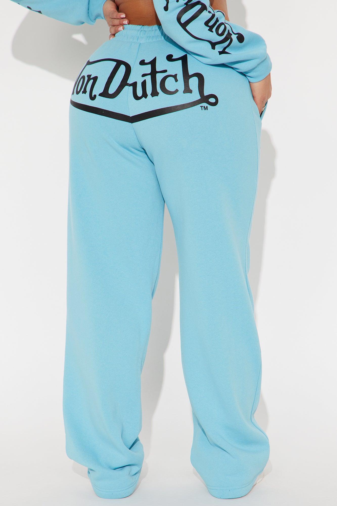 Von Dutch Skull Oasis Wide Leg Pant - Blue/combo Product Image