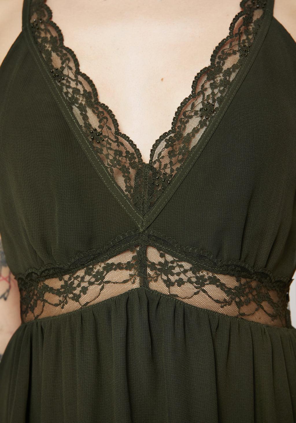 Idalia Lace Insert Cami Midi Dress Product Image