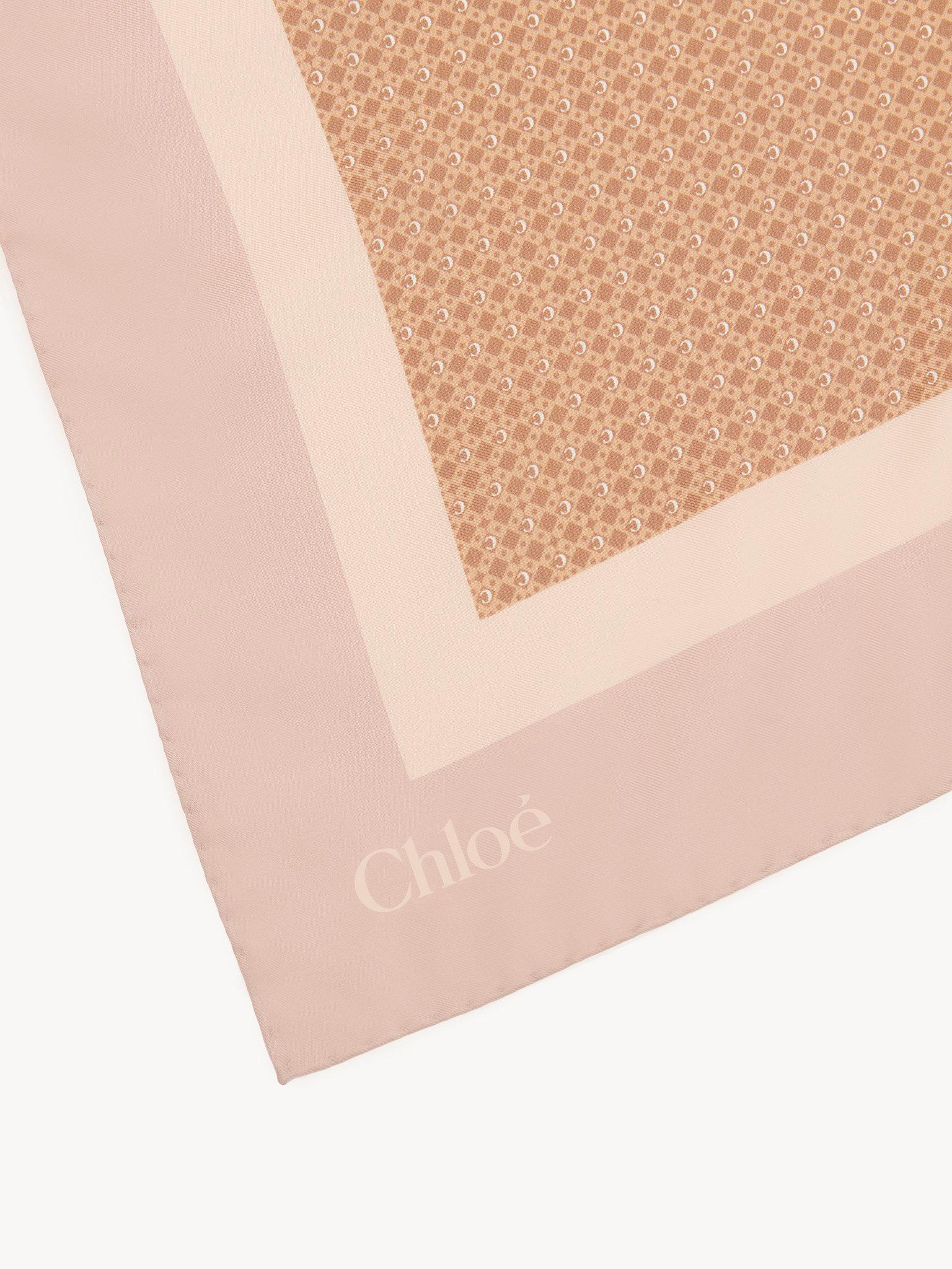 The Chloé Mini Tie-Print scarf in silk Product Image