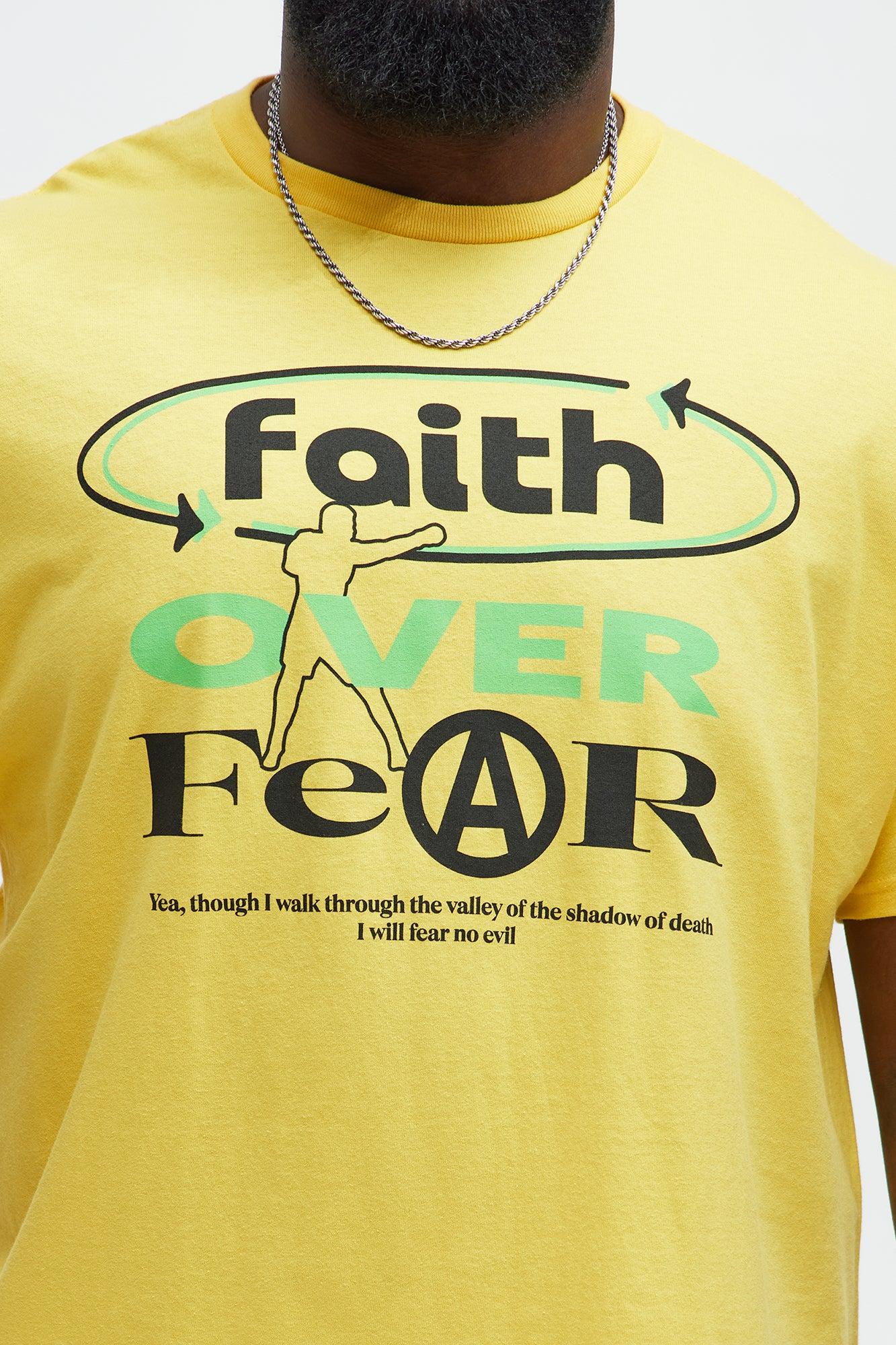 Faith Prevails Short Sleeve Tee - Yellow Product Image