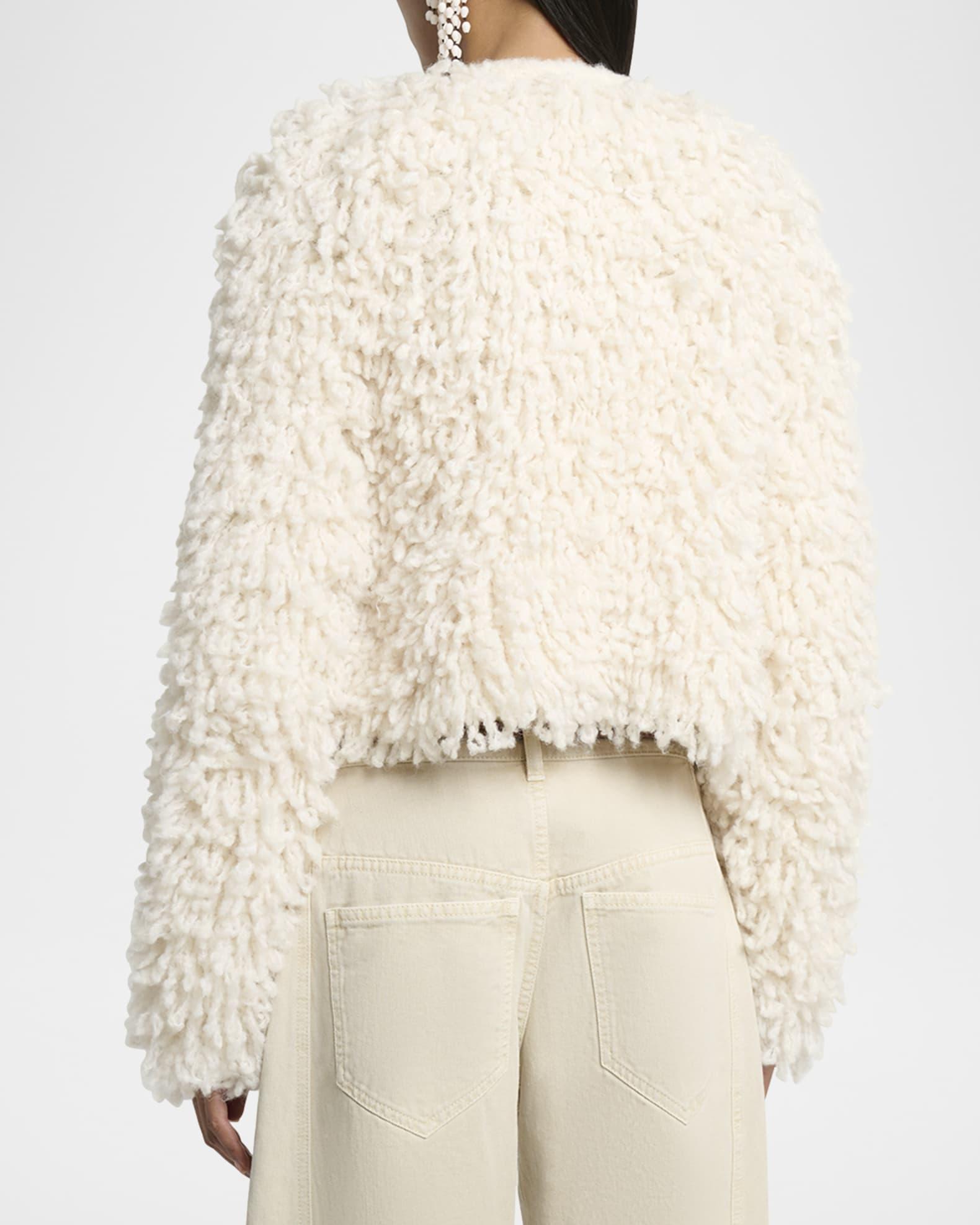 Fedra Furry Alpaca Knit Jacket Product Image