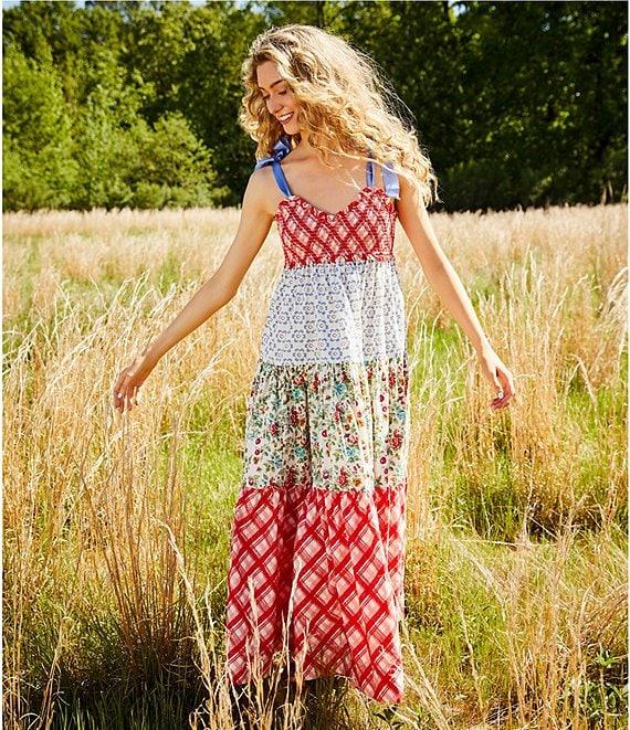 Free People Bluebell Floral Print V-Neck Sleeveless Maxi Dress Product Image