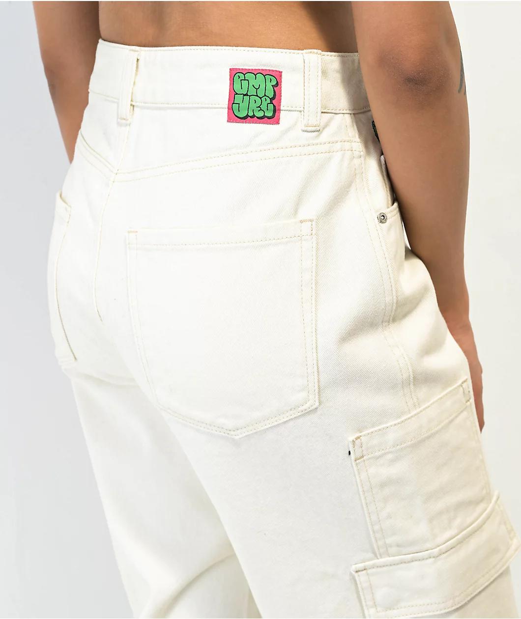 Empyre Tori White Cargo Skate Jeans Product Image