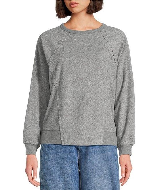 Westbound Petite Crewneck Long Sleeve Pullover Top Product Image