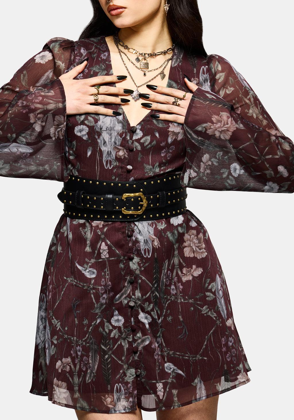 Brux Rivet Detail Buckled Waist Belt Product Image