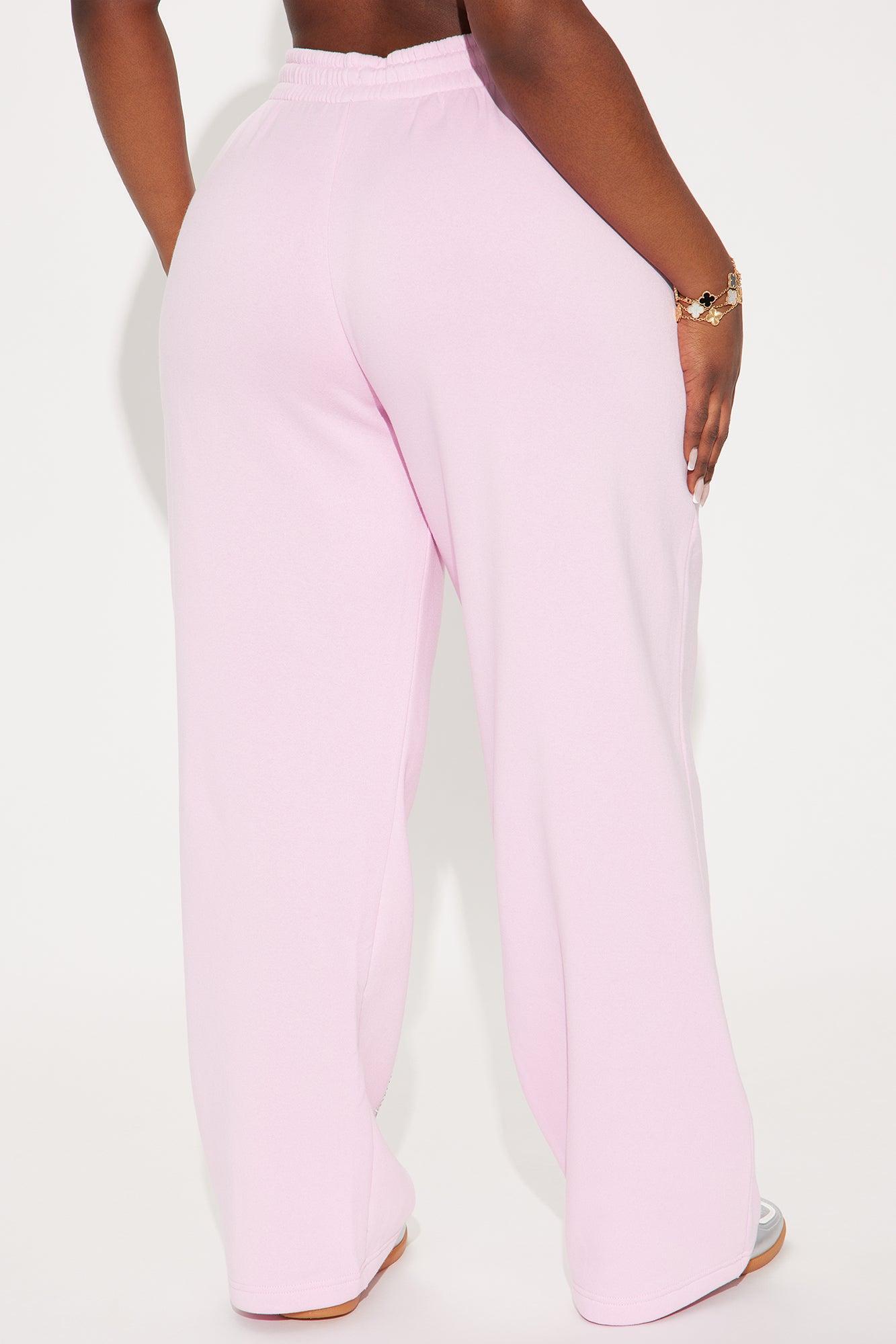 Von Dutch Rhinestone Wide Leg Pant - Pink Product Image