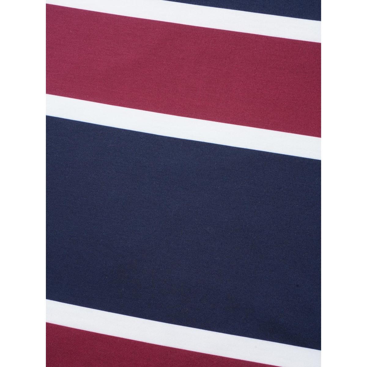 Plus Size Contrast Striped Drop Shoulder Sweatshirt Women Multicolor Casual Contrast Round Neck Everyday Sweatshirts BloomChic 14-16/1X Product Image