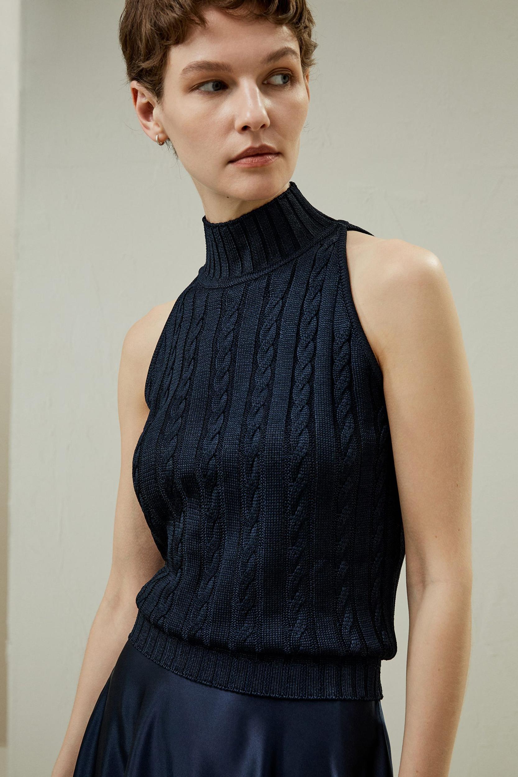 Wild Silk Sleeveless Sweater Product Image