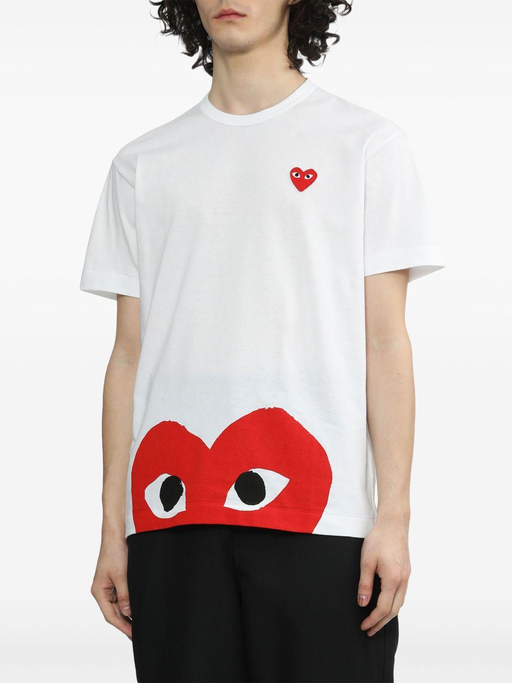 heart-print cotton T-shirt Product Image