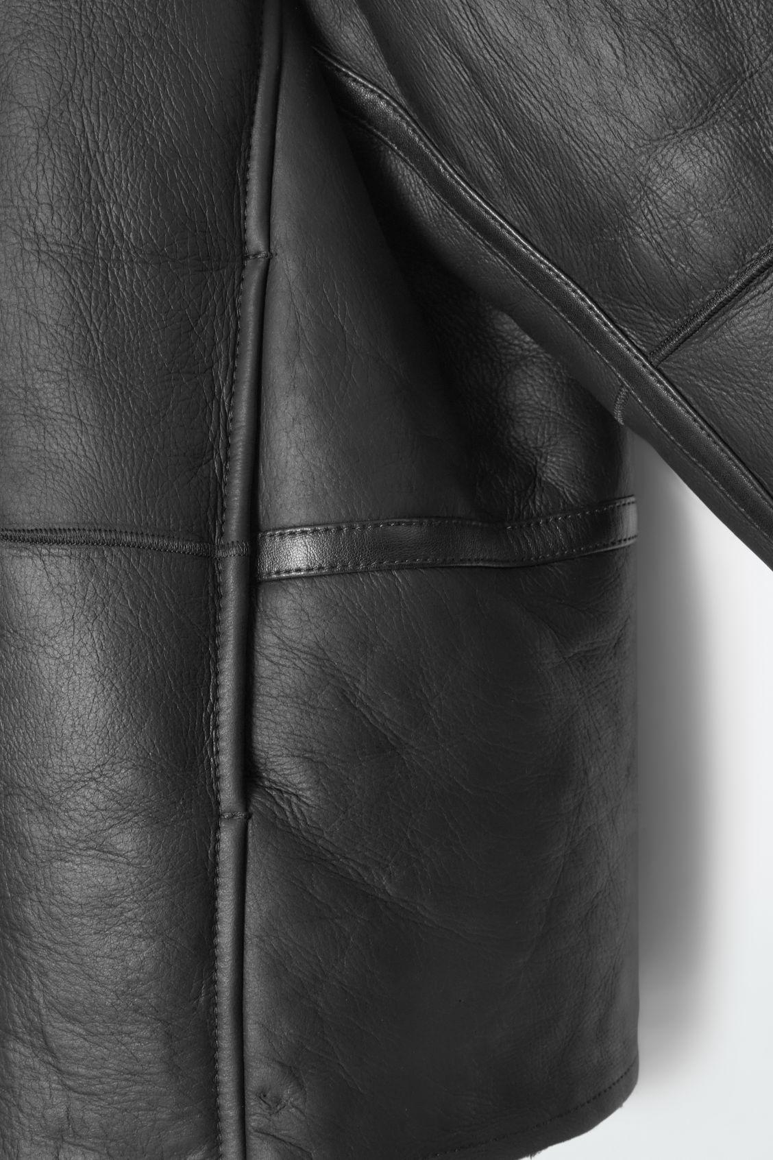 OVERSIZED SHEARLING AVIATOR JACKET Product Image