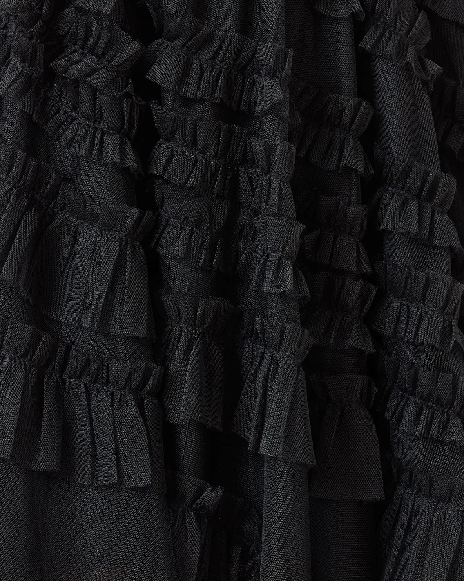 Jayde Ruffled Tulle Mini Skirt Black | ALLSAINTS US Product Image