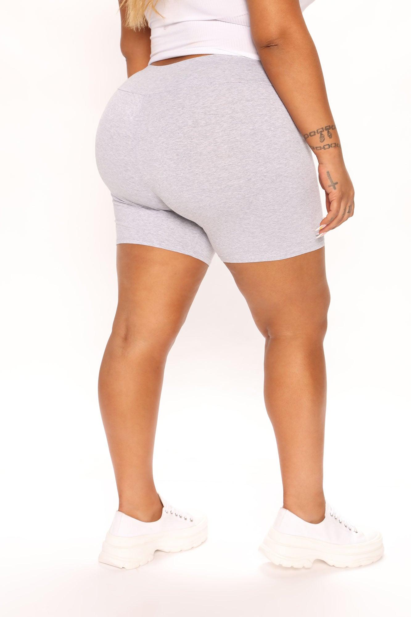 Hailey Biker Shorts - Heather Grey Product Image