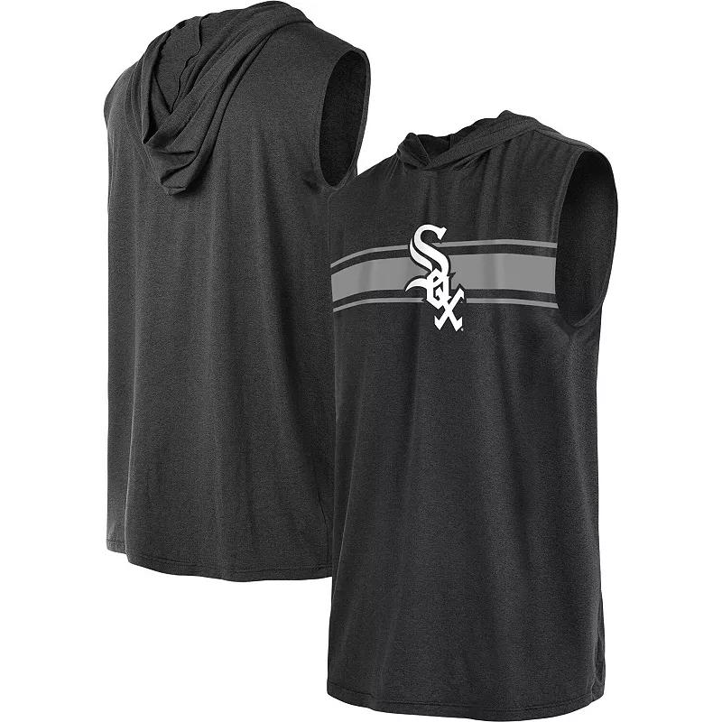 Men's New Era Black Chicago White Sox Sleeveless Pullover Hoodie,  Product Image