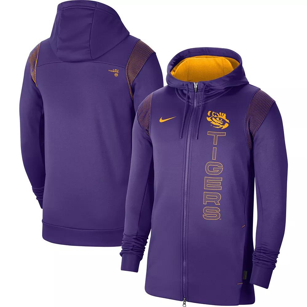 Men's Nike Purple LSU Tigers 2021 Sideline Performance Full-Zip Hoodie, Size: Medium Product Image