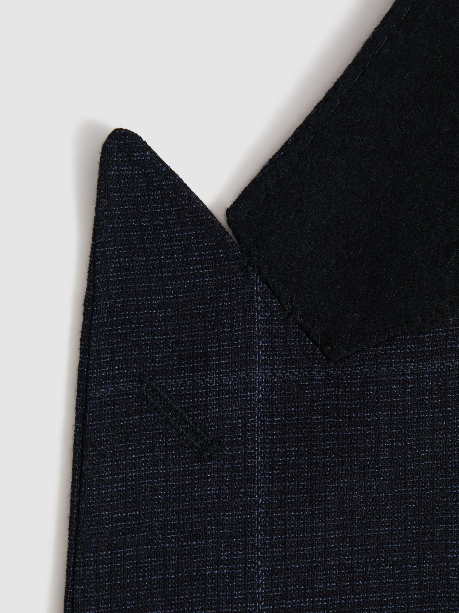 Klink Navy Wool Check Single Breasted Slim Fit Blazer Product Image