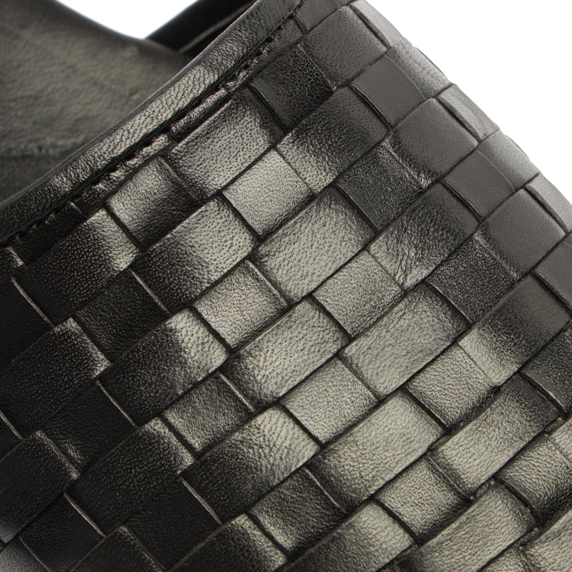 Ariel Woven Leather Flat Female Product Image