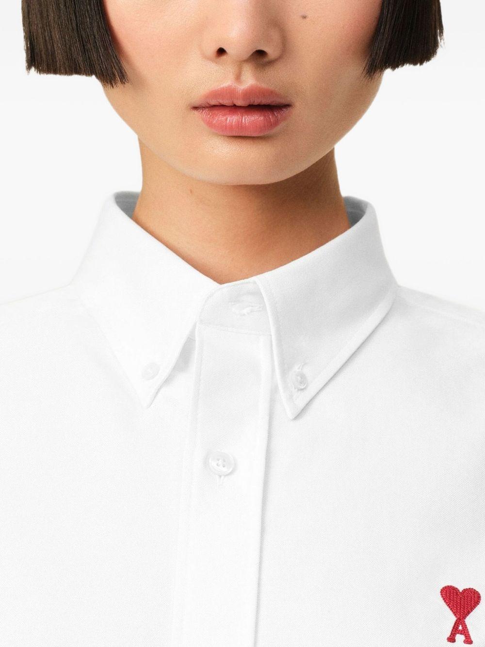 logo-embroidered poplin shirt Product Image