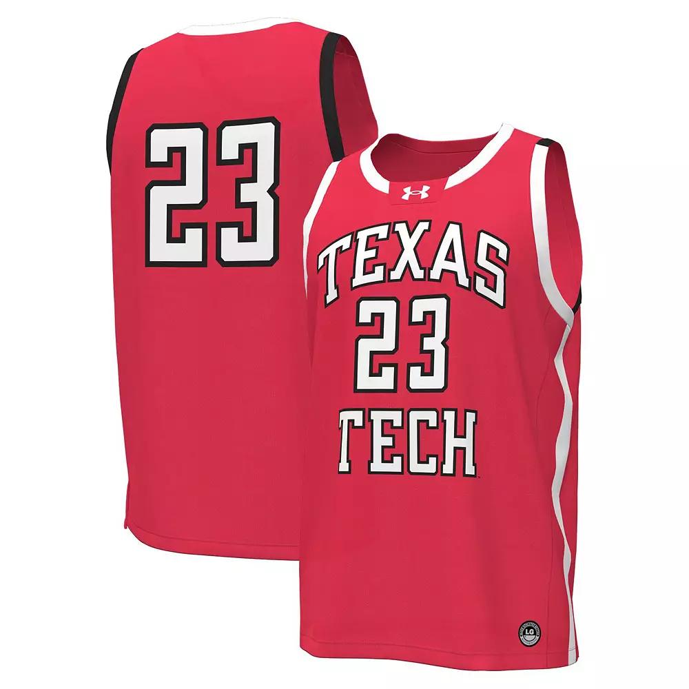 Men's Under Armour #23 Red Texas Tech Red Raiders Replica Basketball Jersey,  Product Image