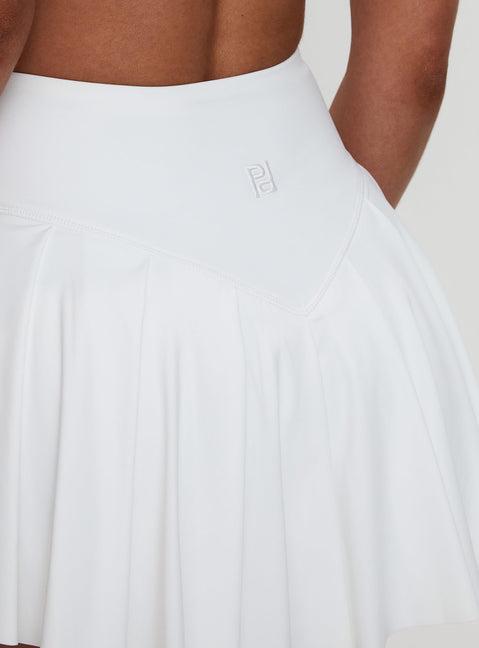 Dynamic Pleat Active Skort White Product Image
