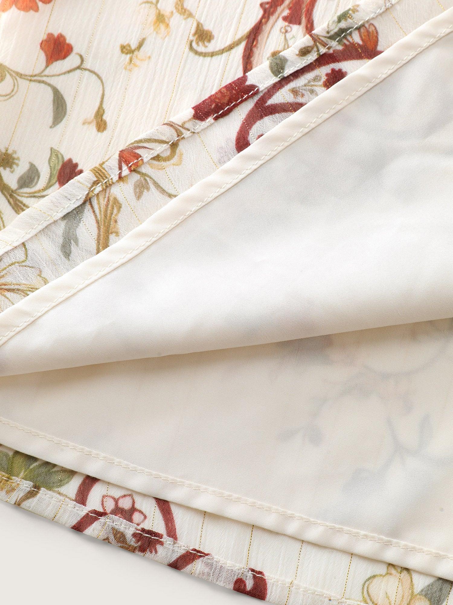 Floral Print Toothpick Pleats Blouse Female Product Image