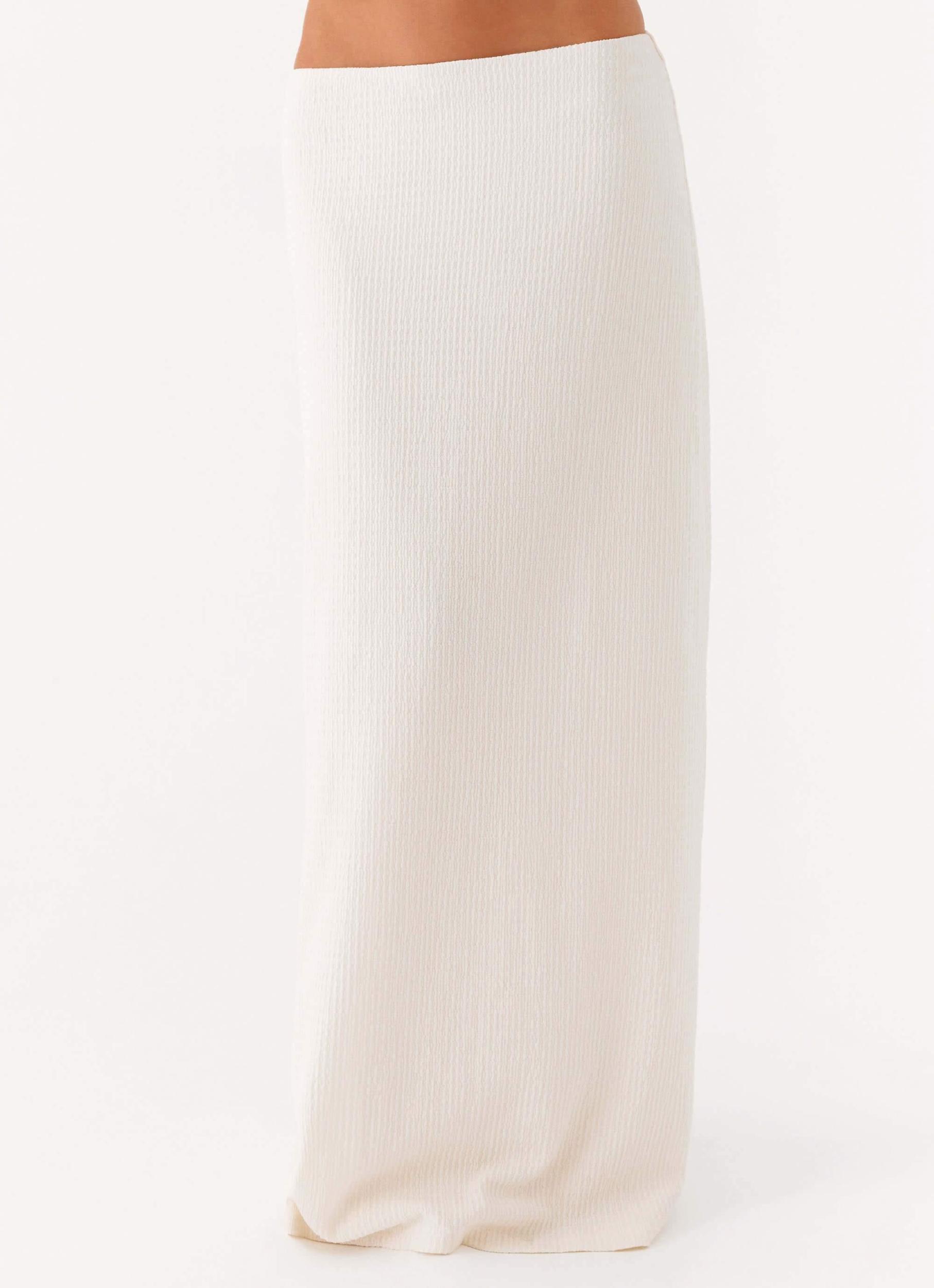 Tatum Low Rise Maxi Skirt - Ivory Product Image