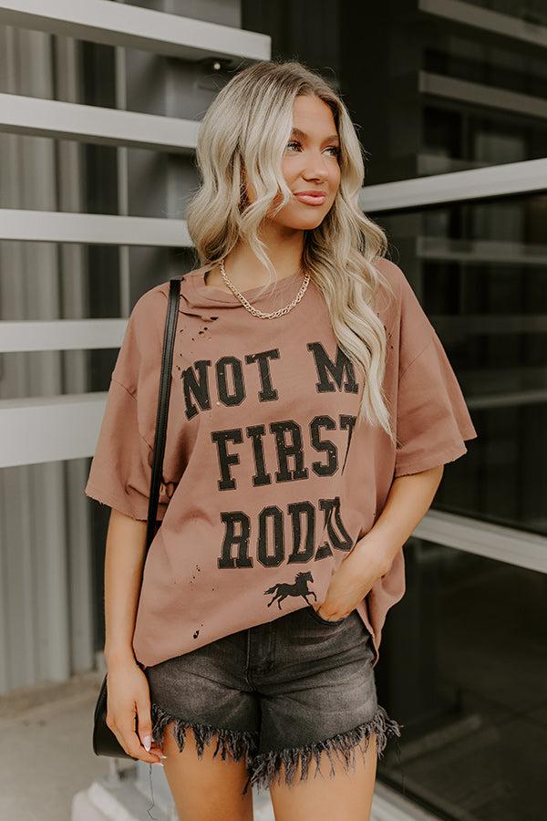Not My First Rodeo Distressed Oversized Tee Product Image