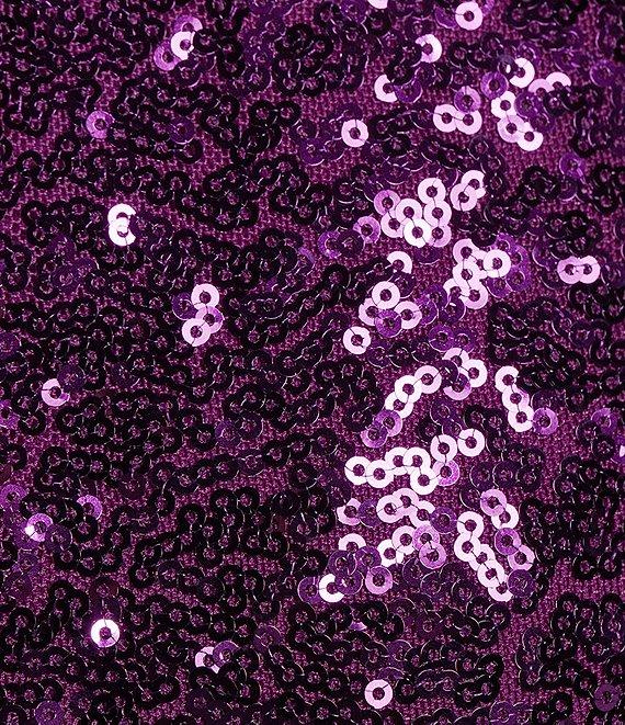 Honey and Rosie Sequin Lace-Up Back Cut-Out Long Dress Product Image