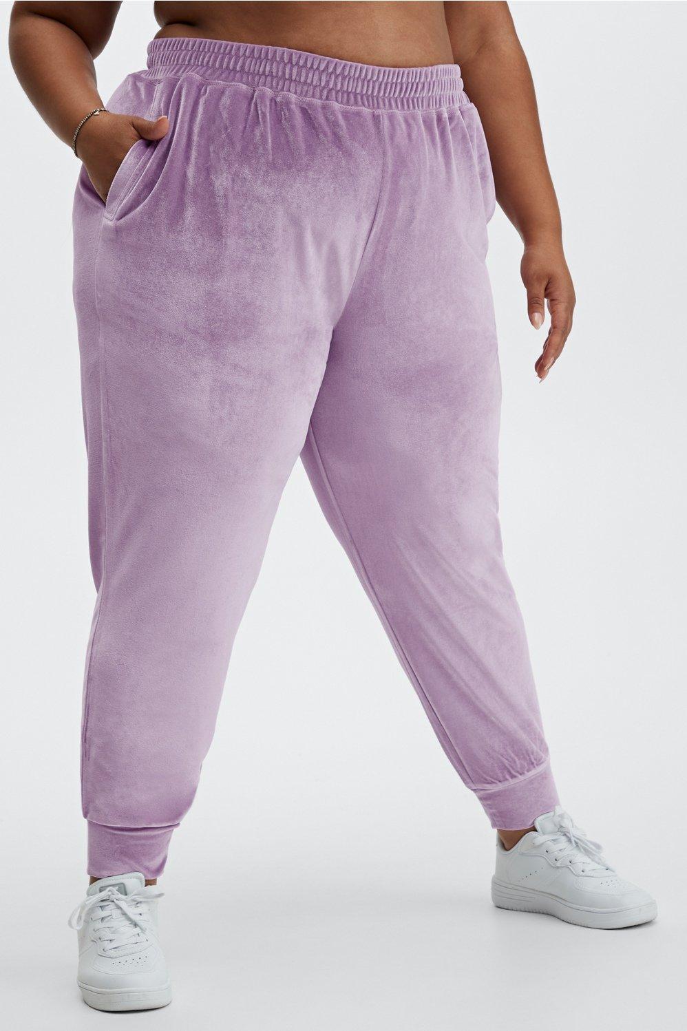 Fabletics Luxe Velour Jogger Womens purple Size XXS Product Image