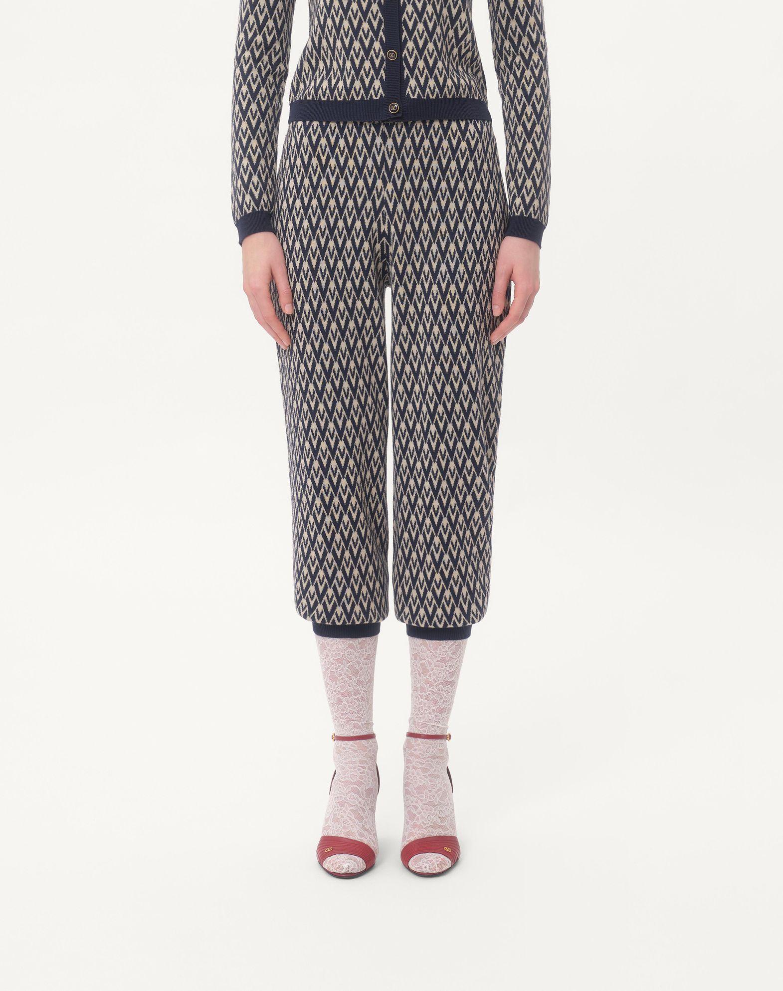 Toute La V Jacquard Wool Pants   Product Image