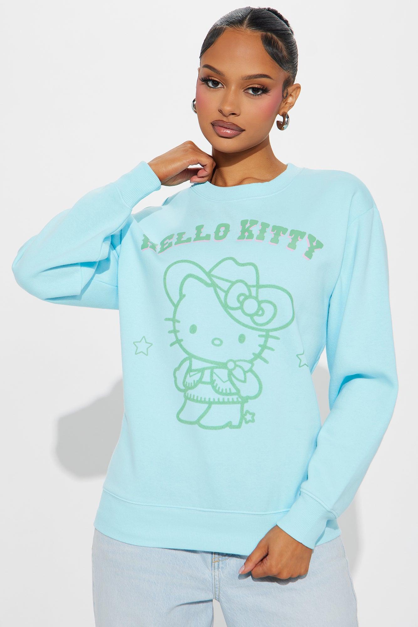 Saddle Up Hello Kitty Sweatshirt - Light Blue Product Image