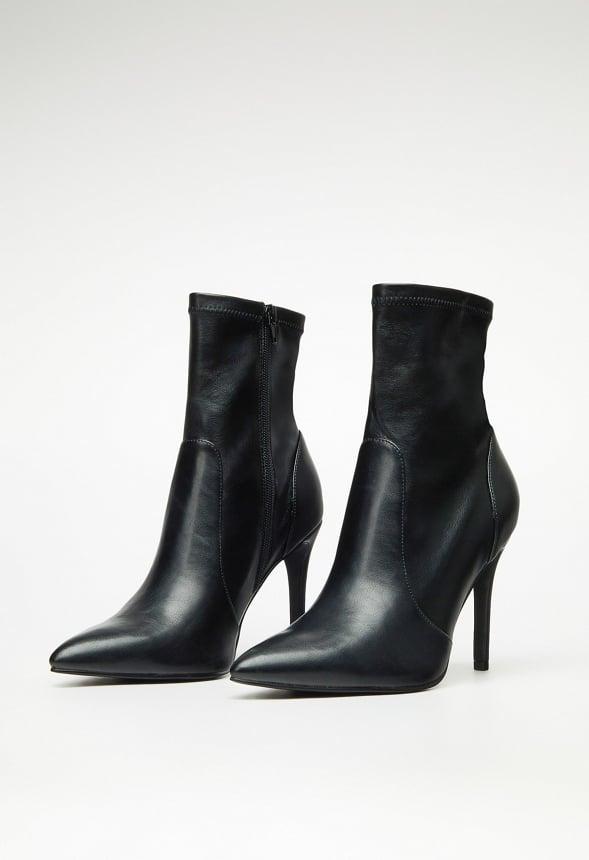 JustFab Margaux Platform Loafer Pump Womens Black/ White Size 8.5 Product Image