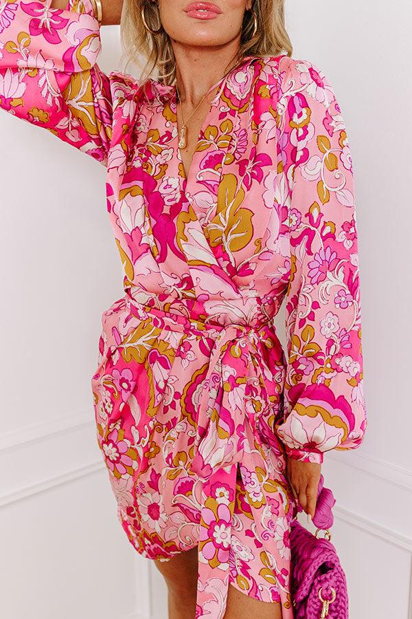 Romance In Paris Satin Mini Dress Product Image