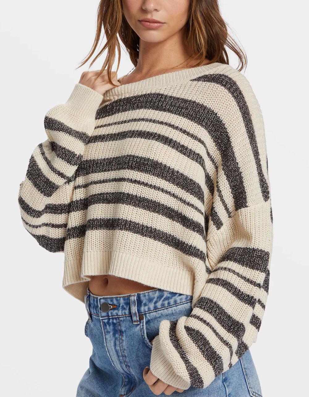 BILLABONG Hang Tight Striped Womens Sweater - Cream Combo Product Image