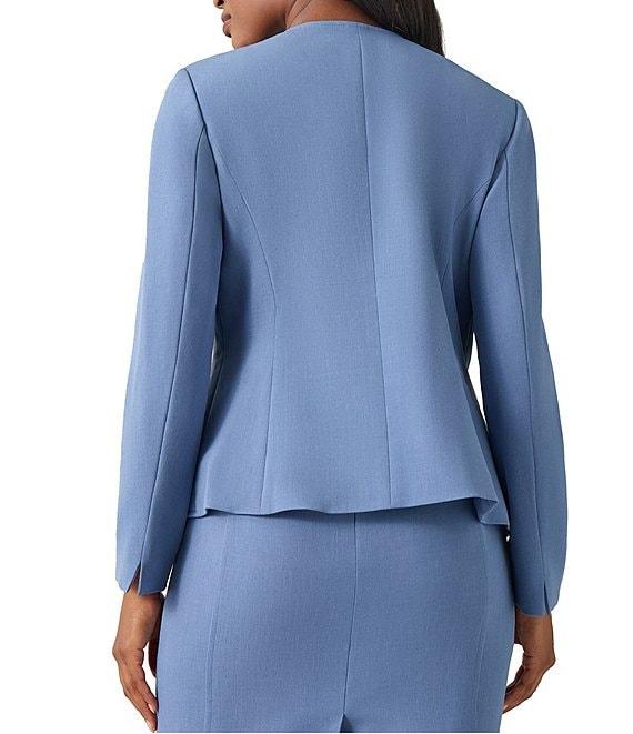 Kasper Petite Size Crepe Long Sleeve Open Front Jacket Product Image