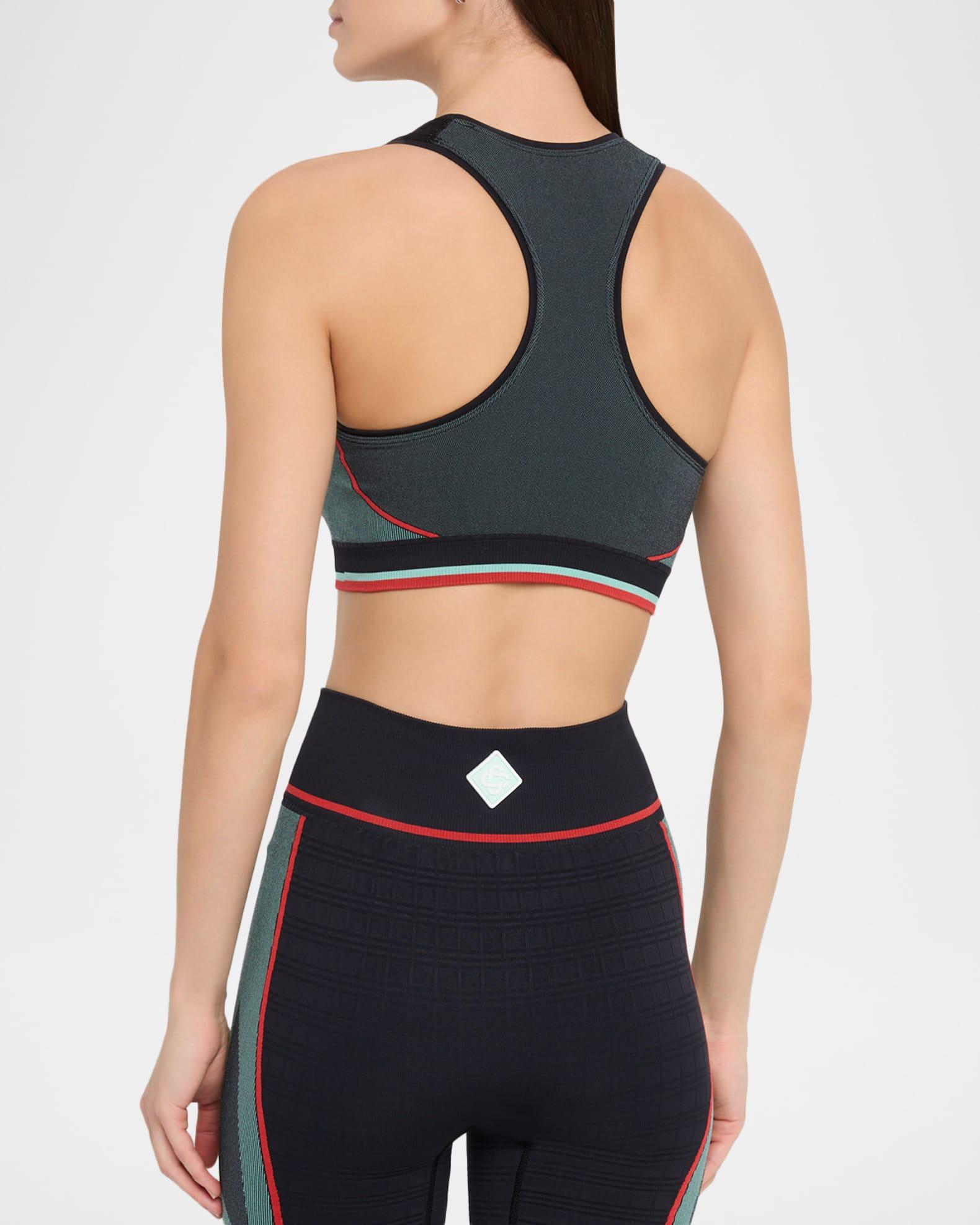 Check Jacquard Seamless Sports Bra Product Image