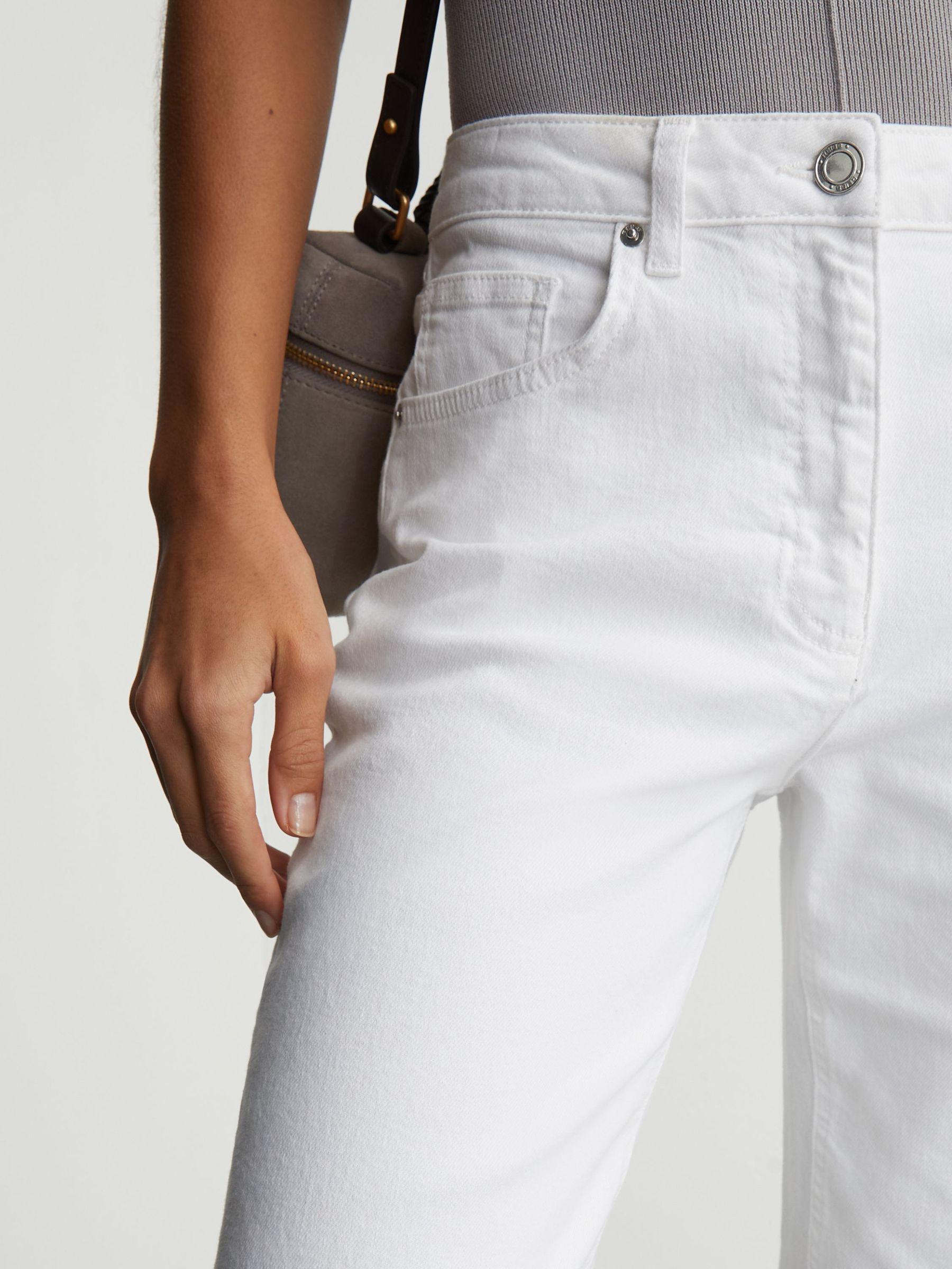 Petite Polka-Dot Wide-Leg Suit Trousers in White/Navy Product Image