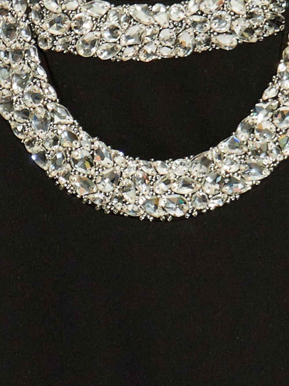 BALMAIN Faux Pearl-embellished Halterneck Velvet Gown In Black Product Image