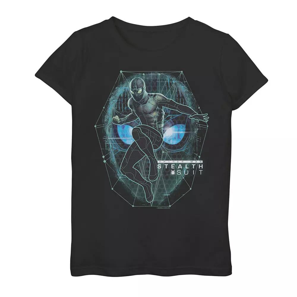 Girls 7-16 Marvel Spider-Man Far From Home Stealth Suit Tech Portrait Tee, Girl's,  Product Image