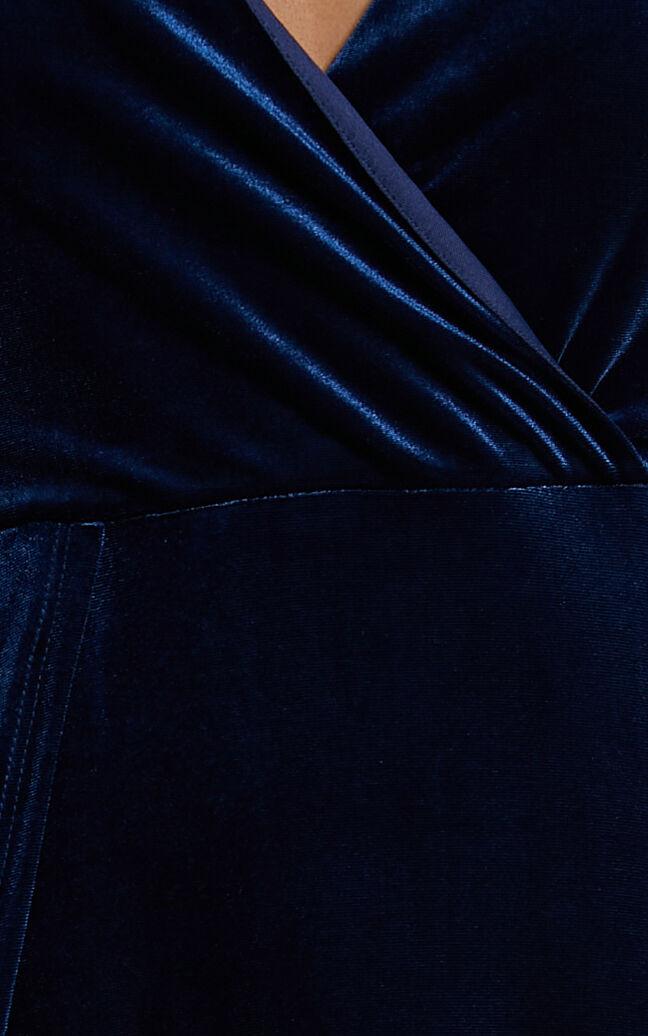 Sloane Maxi Dress - Long Sleeve Wrap Dress in Navy Product Image