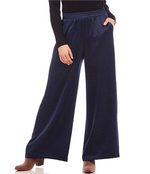 Karen Kane Satin High Rise Wide Leg Pant Product Image