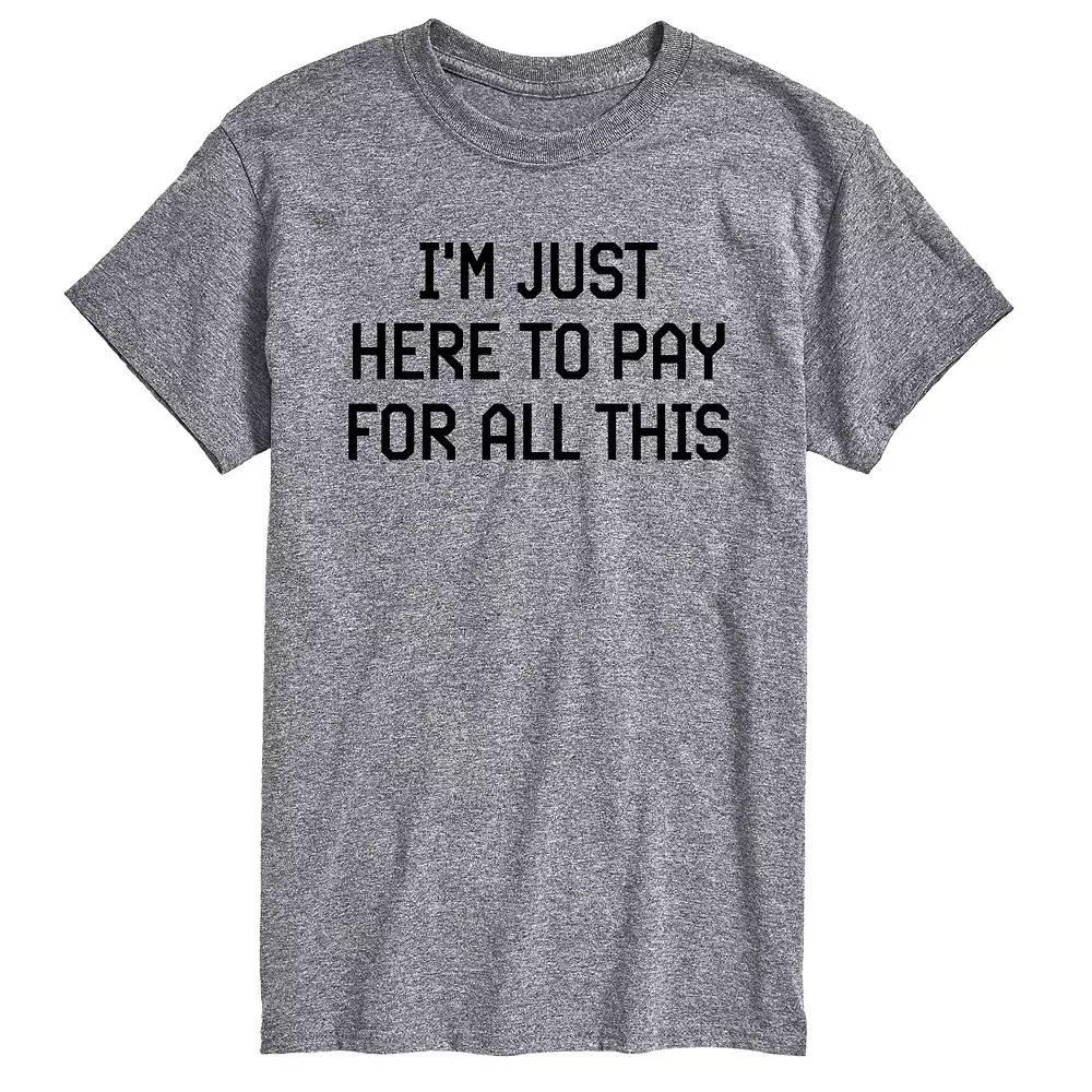 Big & Tall Just Here To Pay Graphic Tee, Men's,  Product Image