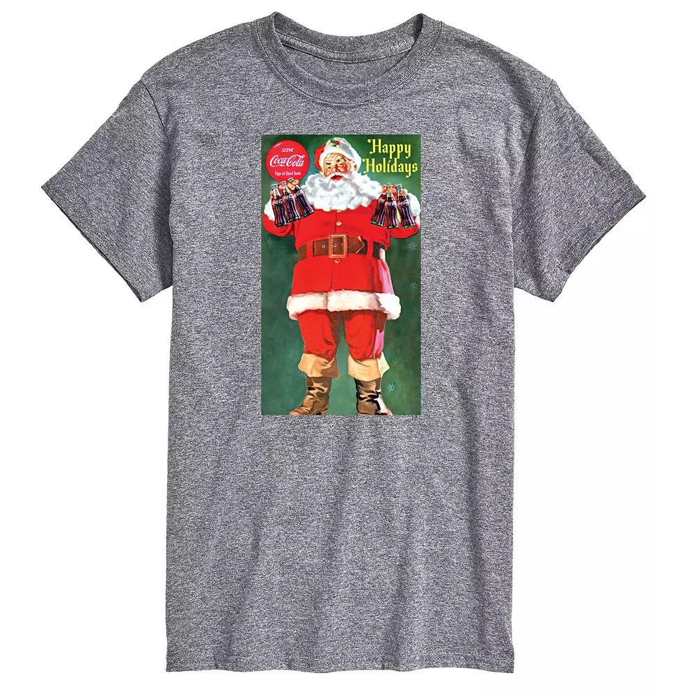 Big & Tall Coca-Cola Vintage Santa Graphic Tee, Men's,  Product Image
