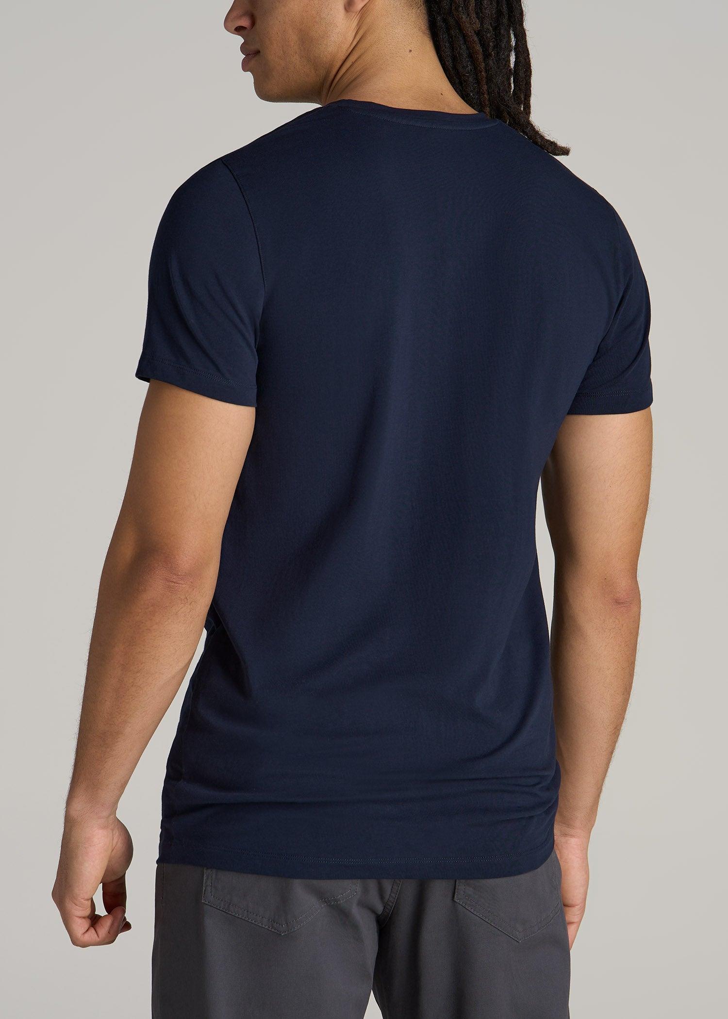 The Essential MODERN-FIT V-Neck Tee for Tall Men in True Navy Male Product Image