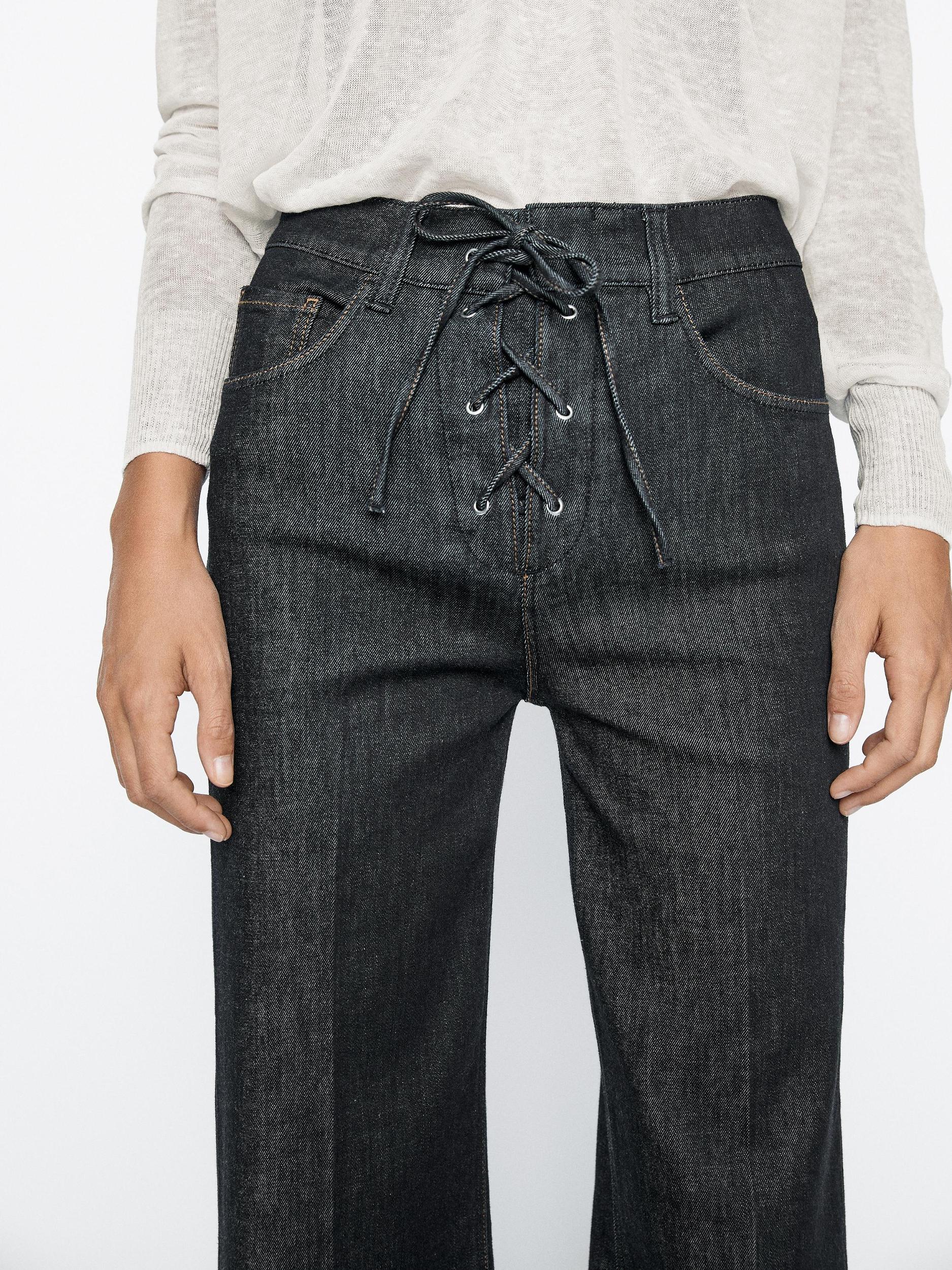 Flared high-waist jeans Product Image