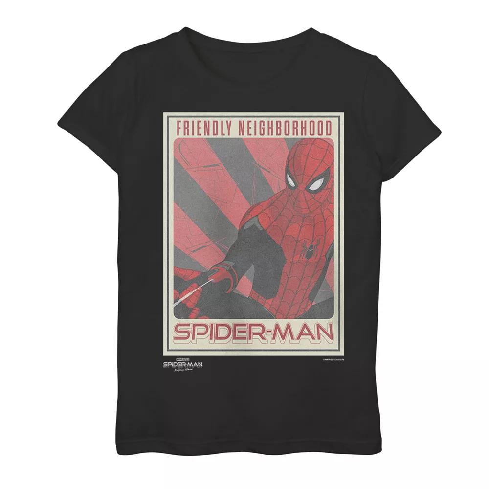 Girls 7-16 Marvel Spider-Man No Way Home Friendly Spider-Man Poster Graphic Tee, Girl's,  Product Image