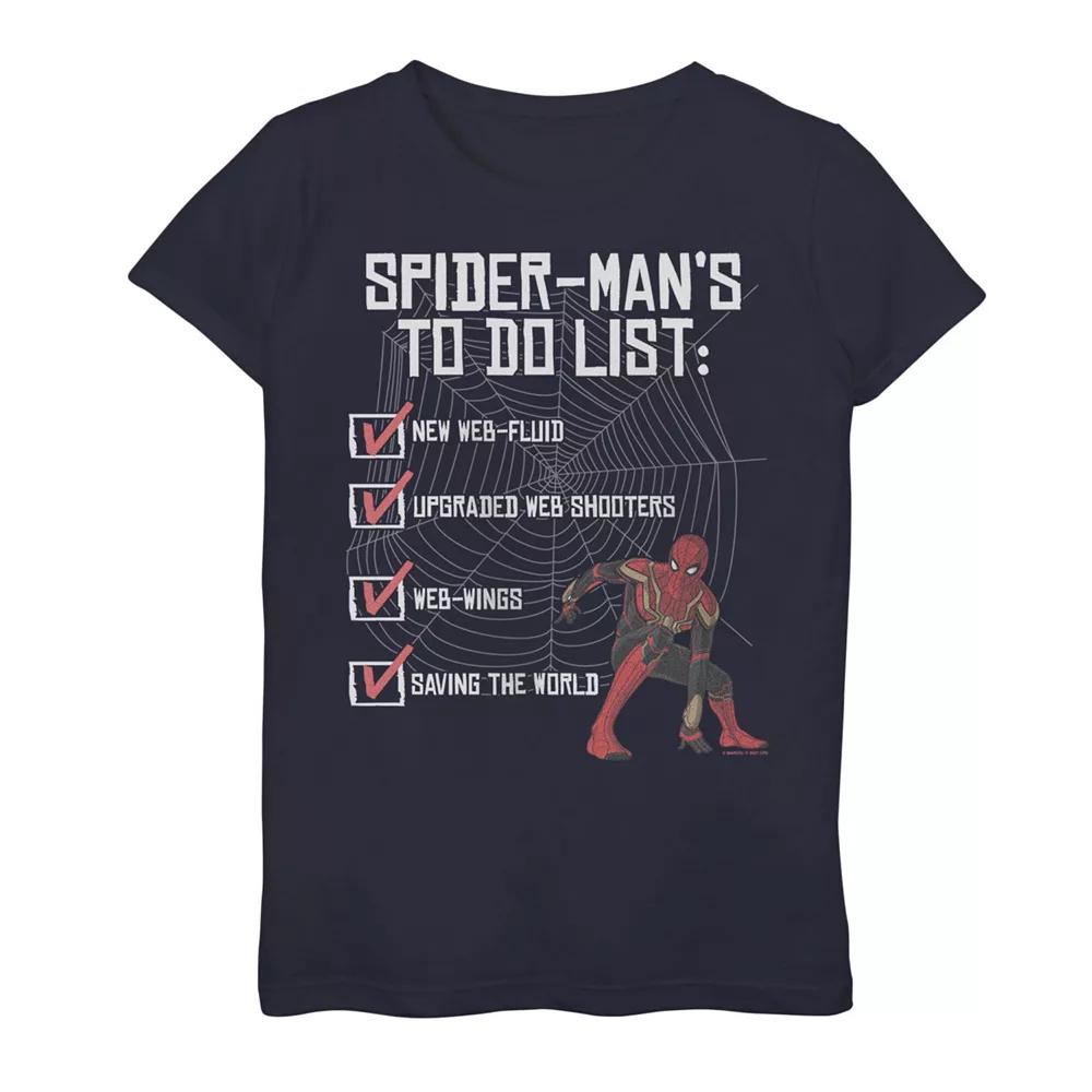 Girls 7-16 Marvel Spider-Man No Way Home Spidey To-Do List Graphic Tee, Girl's,  Product Image