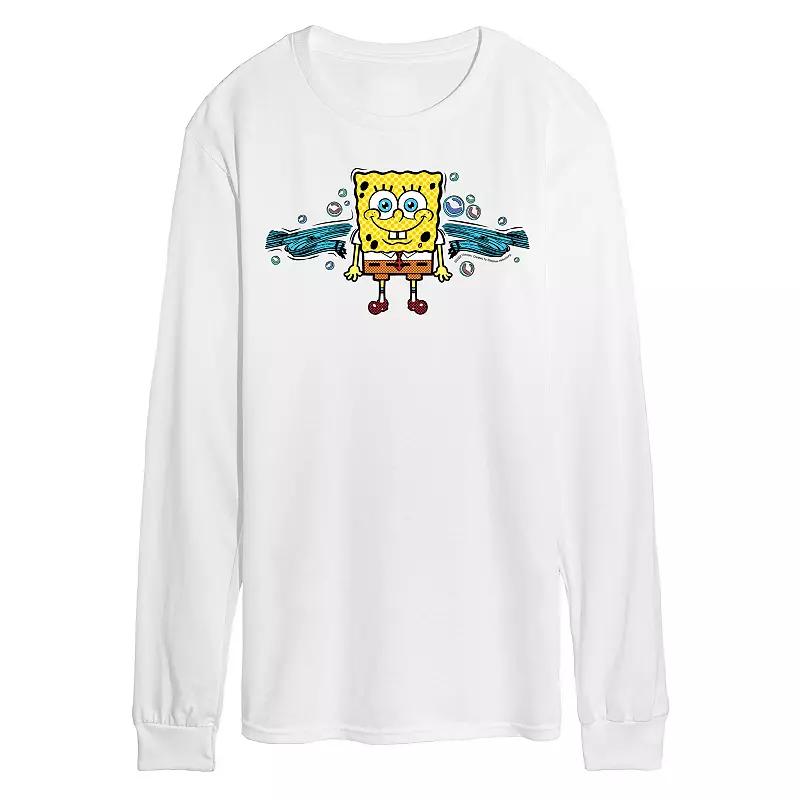 Men's Nickelodeon SpongeBob Squarepants Long Sleeve Tee,  Product Image