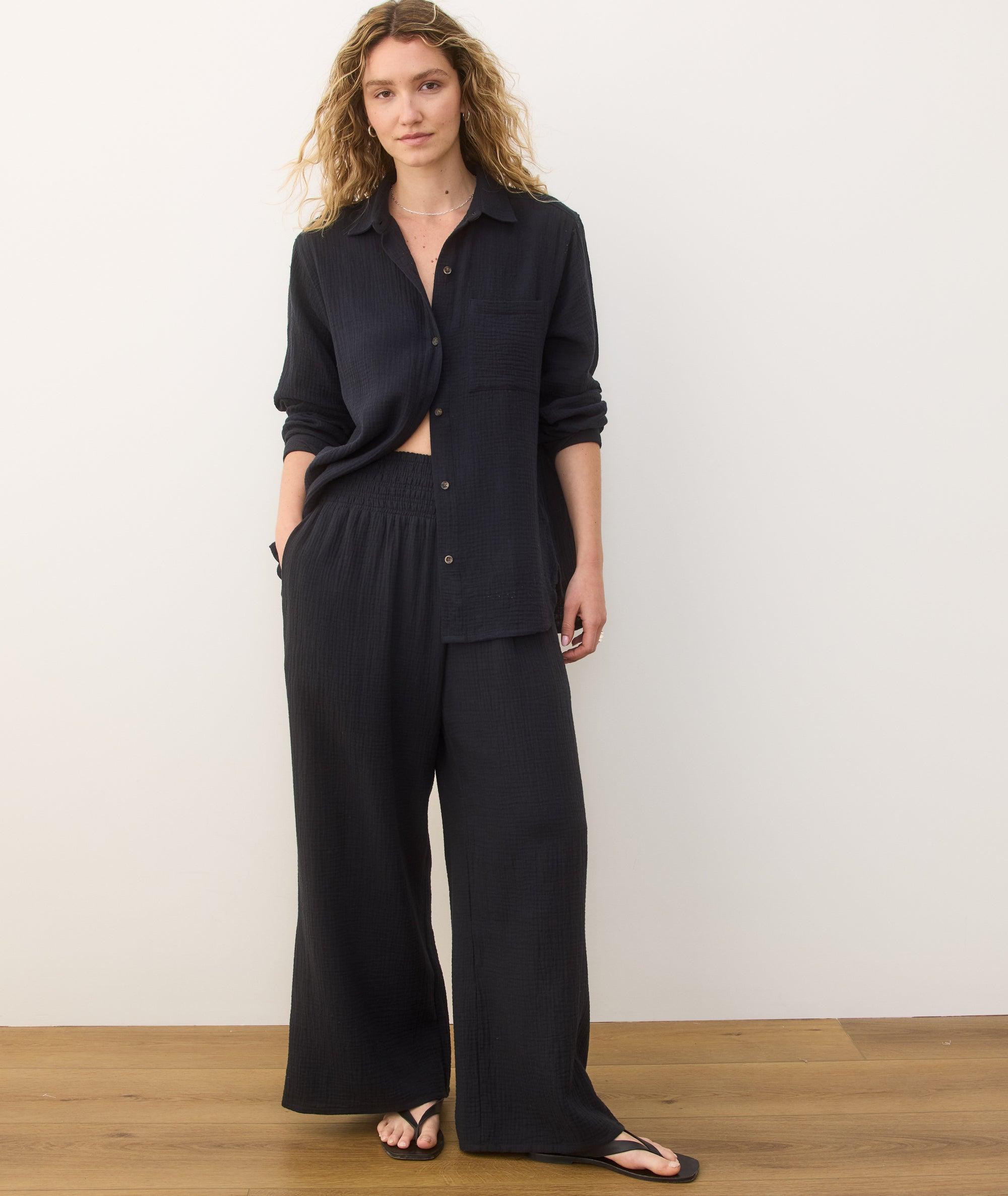 Sophia Double Cloth Palazzo Pant Product Image