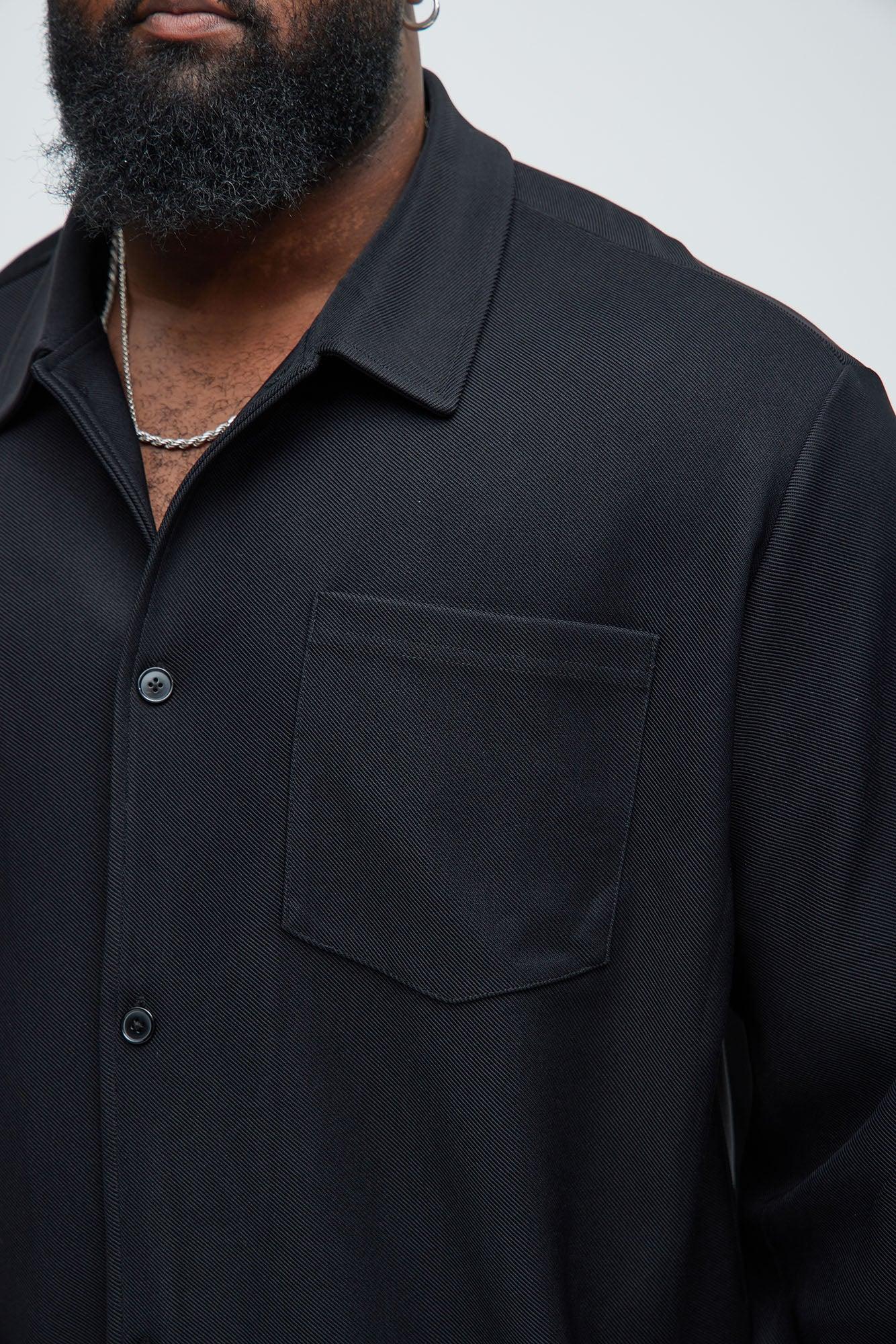 Turner Pocket Button Up Shirt - Black Product Image